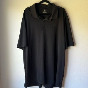 NWOT Black Adidas Polo Shirt Size XXLT